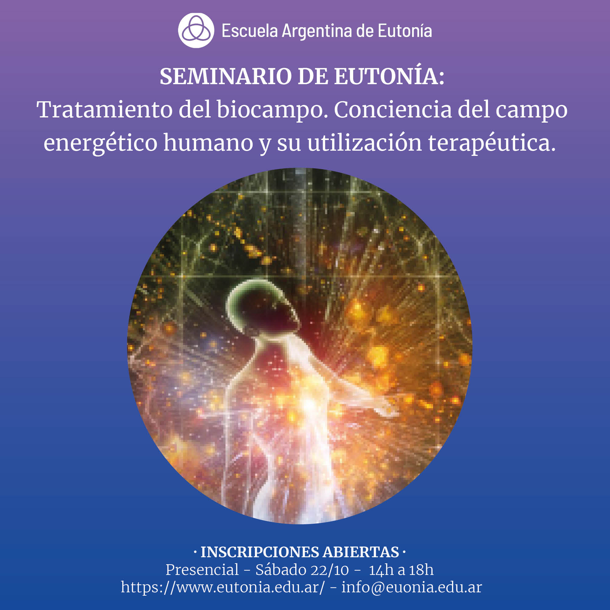 Seminario de Eutonía: tratamiento del biocampo. Conciencia del campo energético humano y su utilización terapéutica.
